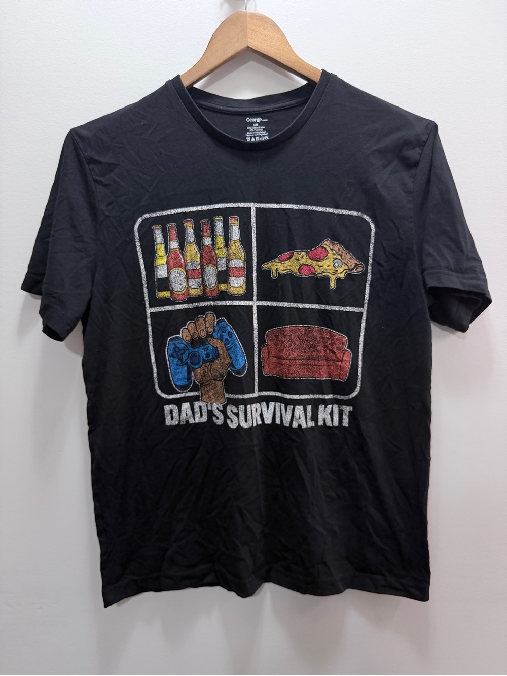 Dad's Survival Kit Graphic Tee - Black Size Large